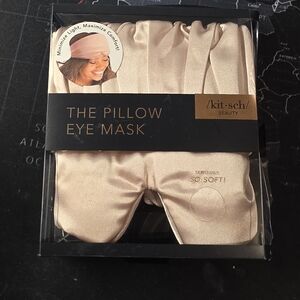 Kitsch Pillow Eye Mask in Champagne Satin